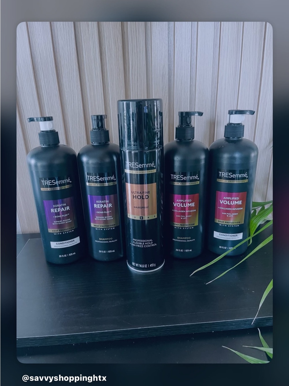 TRESemmé Black Keratin Repair & Amplified Volume Hair Care Set - Black